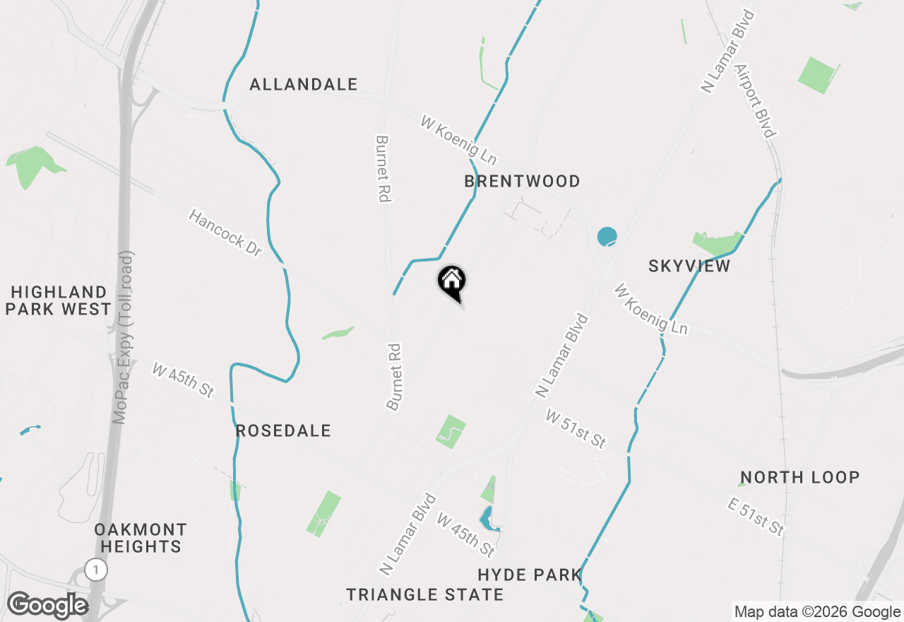 Map of 5219 Woodrow Ave, Austin, TX 78756