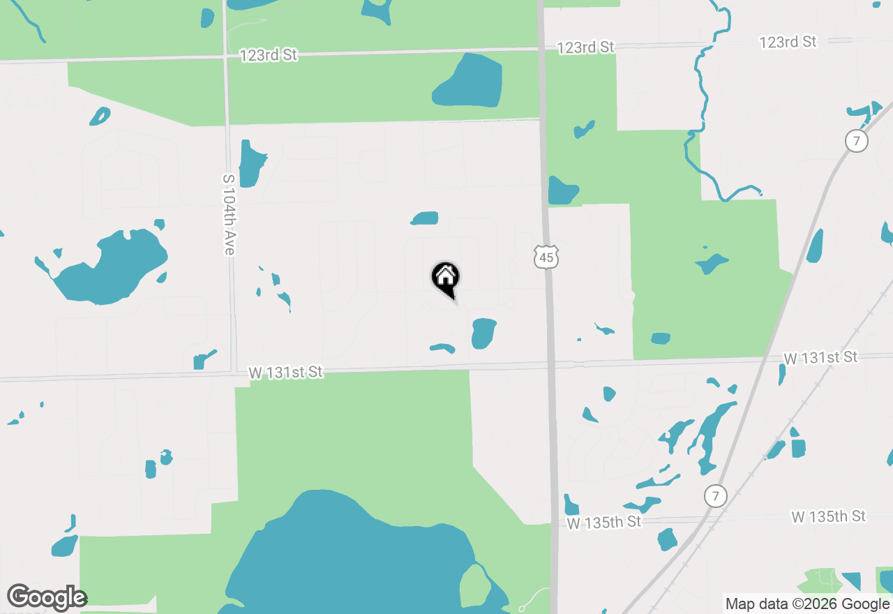 Map of 9810 Mill Drive W #E1, Palos Park, IL 60464
