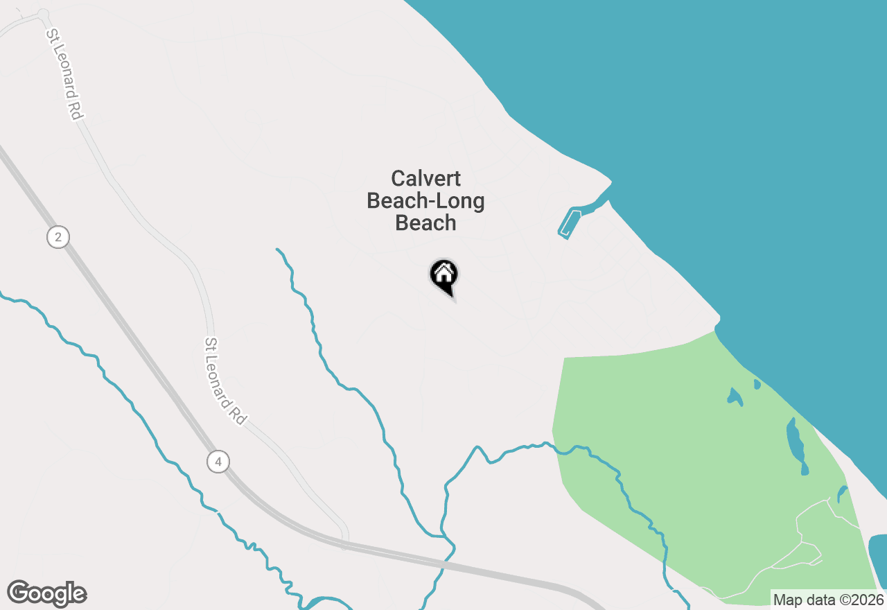 Map of 5822 Long Beach Drive, St Leonard, MD 20685