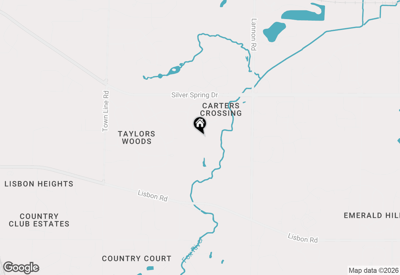 Map of N54W21137 Thunder Rd, Menomonee Falls, WI 53051