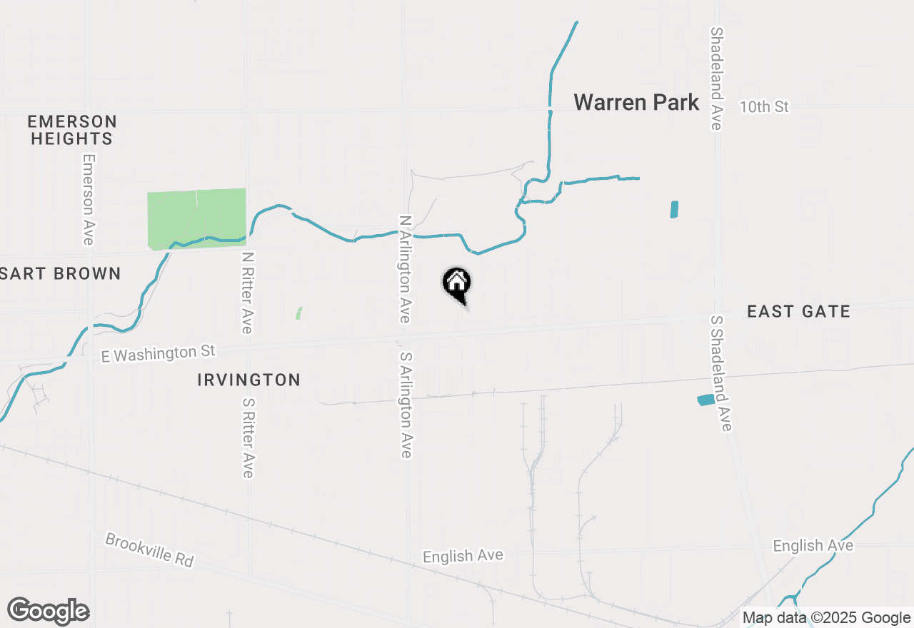 Map of 25 N Catherwood Avenue, Indianapolis, IN 46219