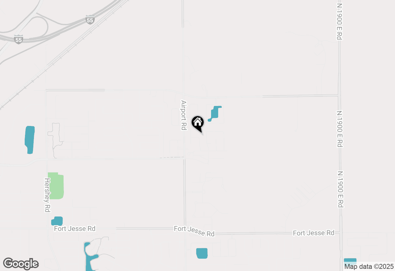 Map of 3546 Saint Jean Road, Normal, IL 61761