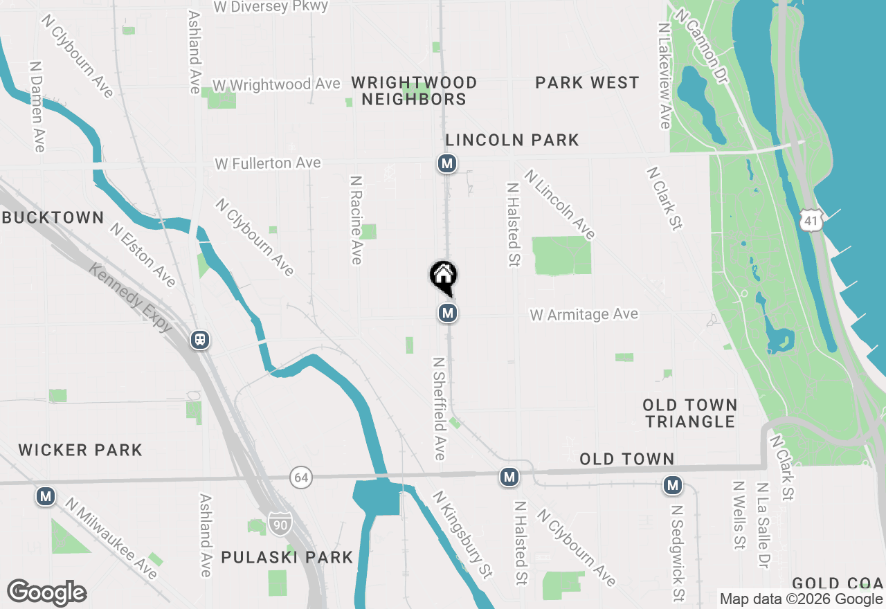 Map of 2019 N Sheffield Avenue #103, Chicago, IL 60614