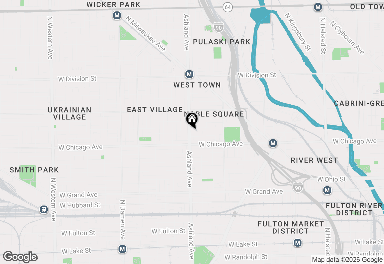 Map of 1555 W Pearson Street #D, Chicago, IL 60642