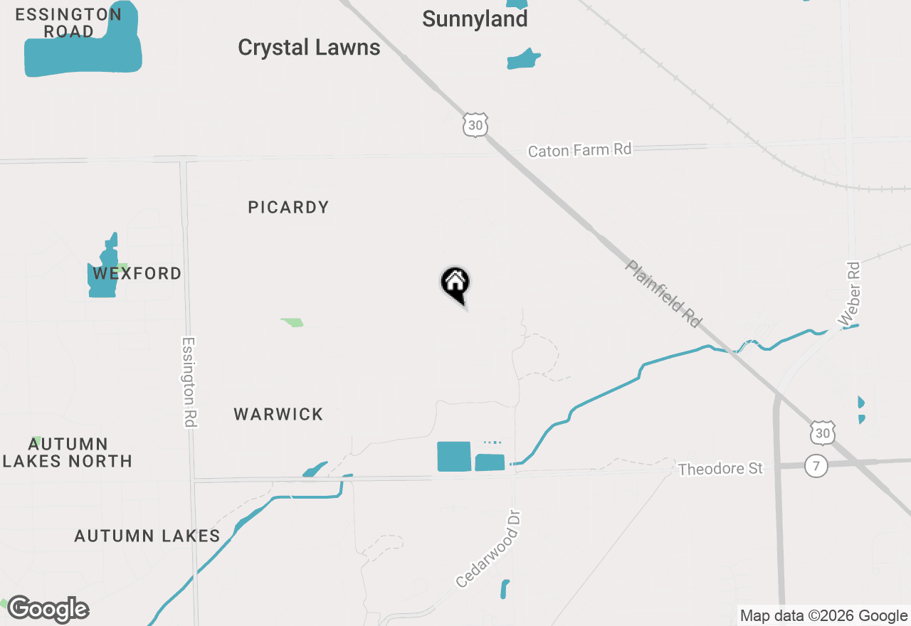 Map of 2509 Waterford Drive, Crest Hill, IL 60403