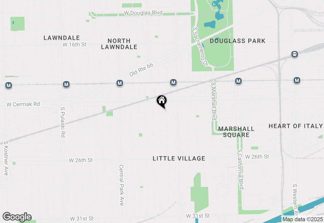 Map of 2242 S Spaulding Avenue #1F, Chicago, IL 60623