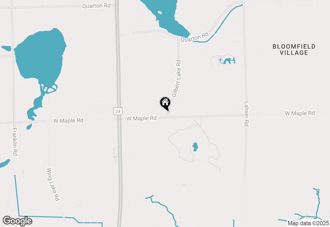 Map of 6491 Hills Drive, Bloomfield Hills, MI 48301