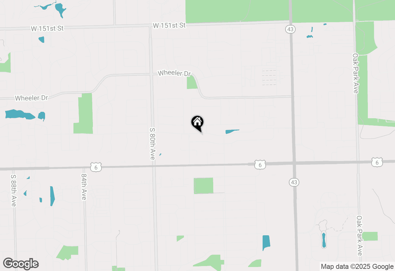 Map of 7723 W 157th Street, Orland Park, IL 60462