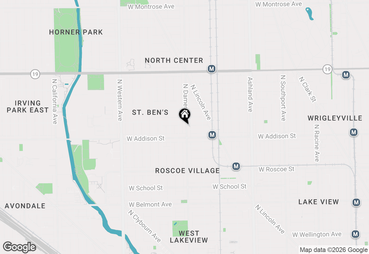 Map of 3640 N Damen Avenue #1, Chicago, IL 60618