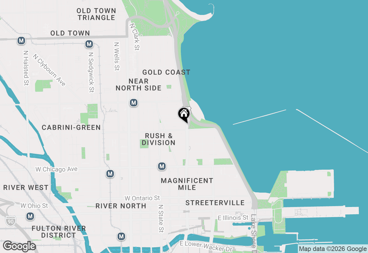 Map of 1000 N Lake Shore Drive #404, Chicago, IL 60611