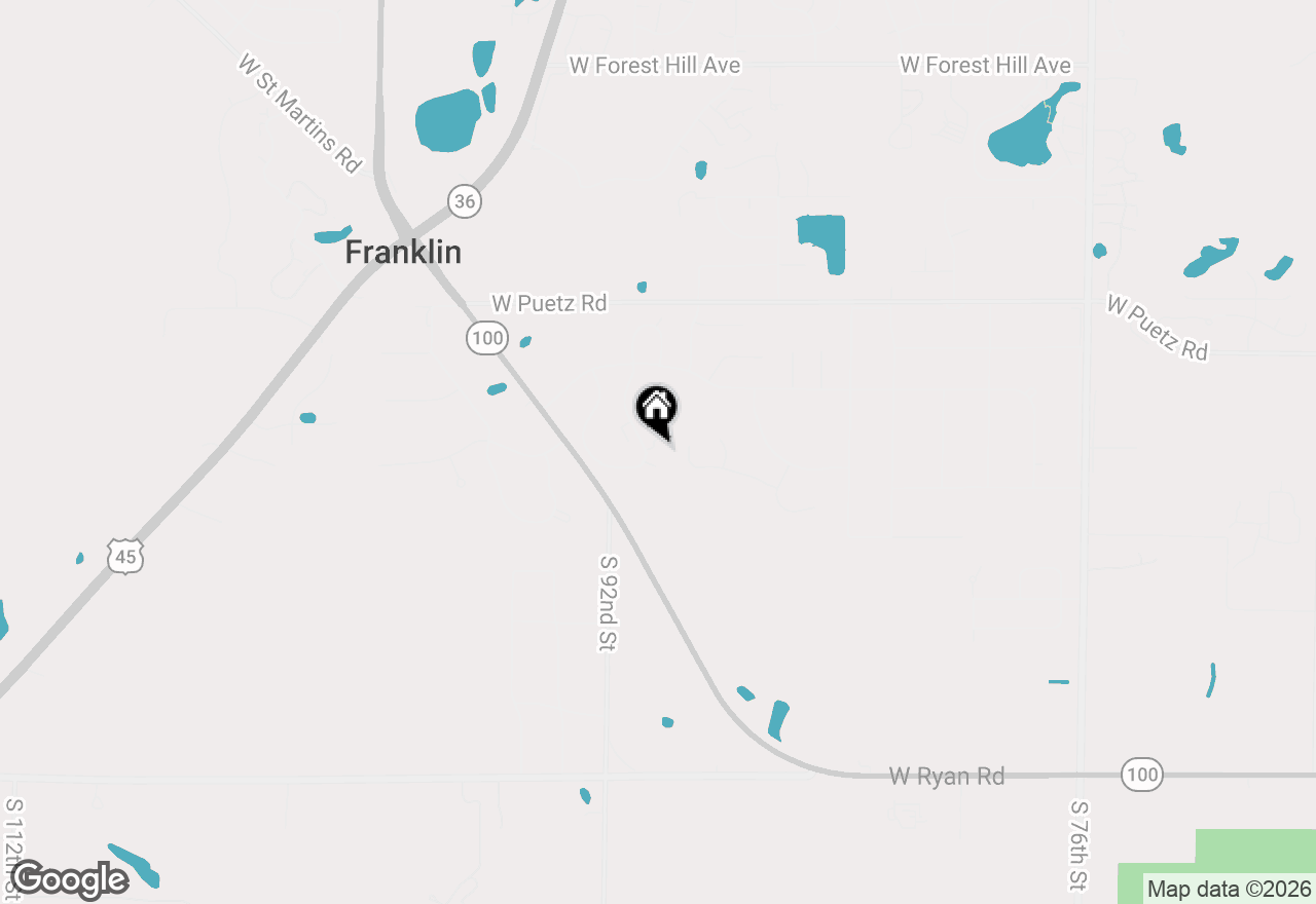 Map of 9155 W Elm Ct #C, Franklin, WI 53132