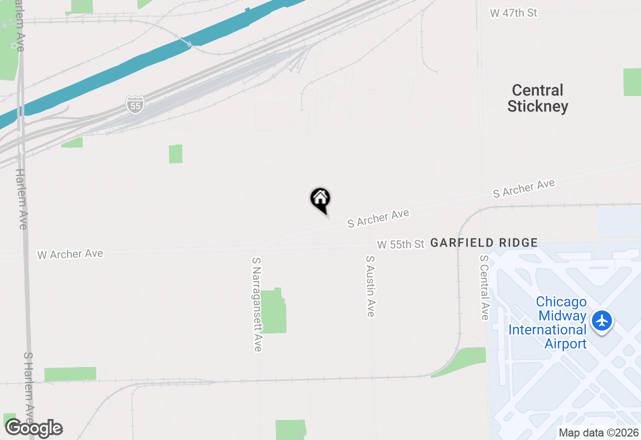 Map of 6145 W 54th Street, Chicago, IL 60638