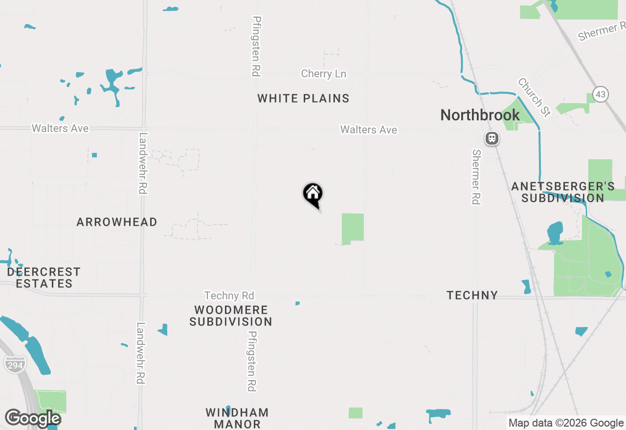 Map of 1704 Sunnyside Circle, Northbrook, IL 60062