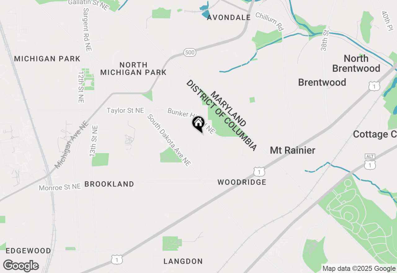 Map of 3921 22nd Street Ne, Washington, DC 20018