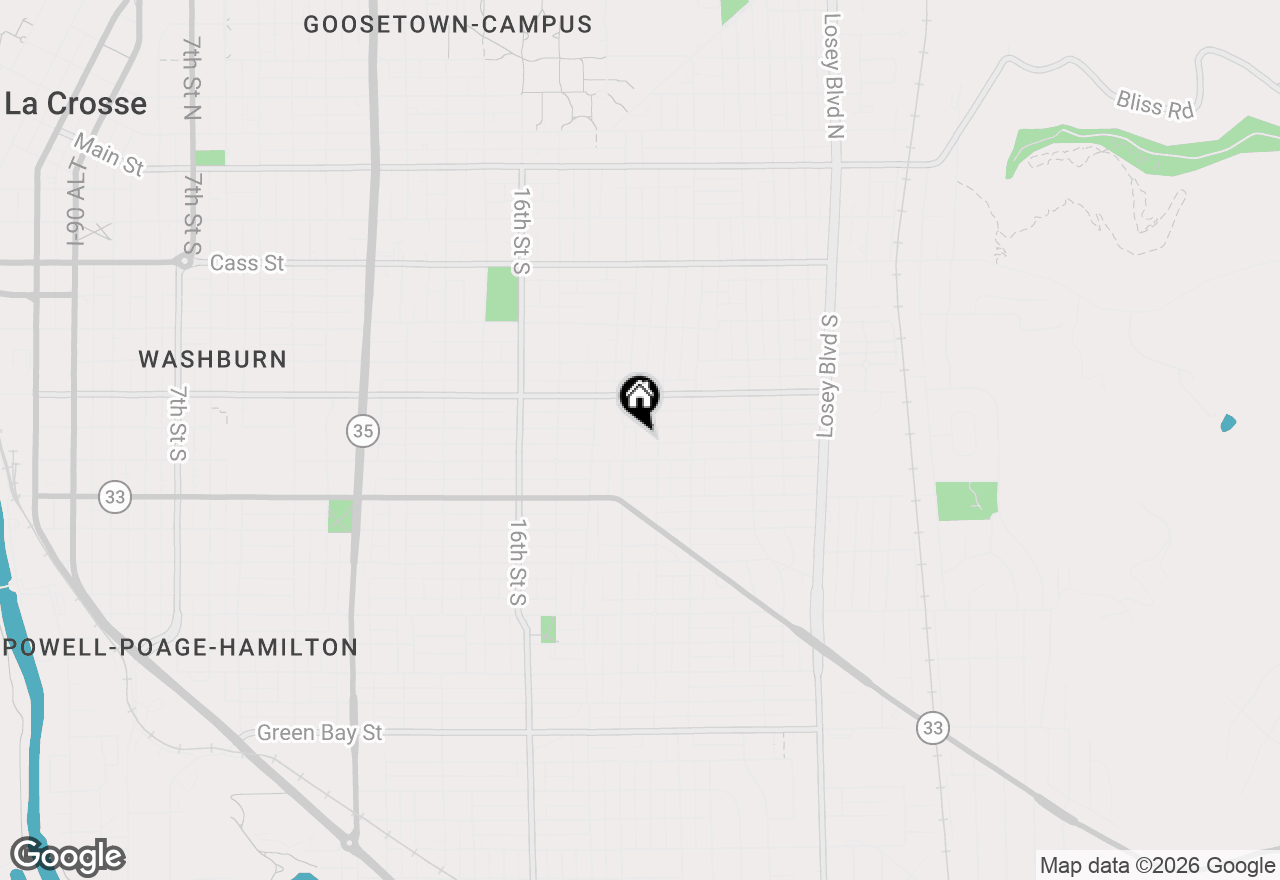 Map of 1916 Winnebago St, La Crosse, WI 54601