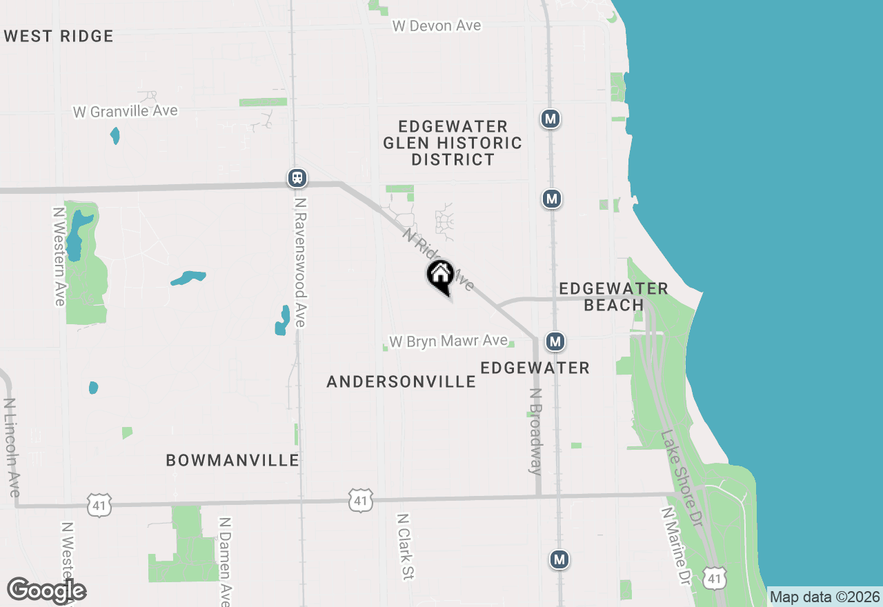 Map of 1423 W Hollywood Avenue, Chicago, IL 60660