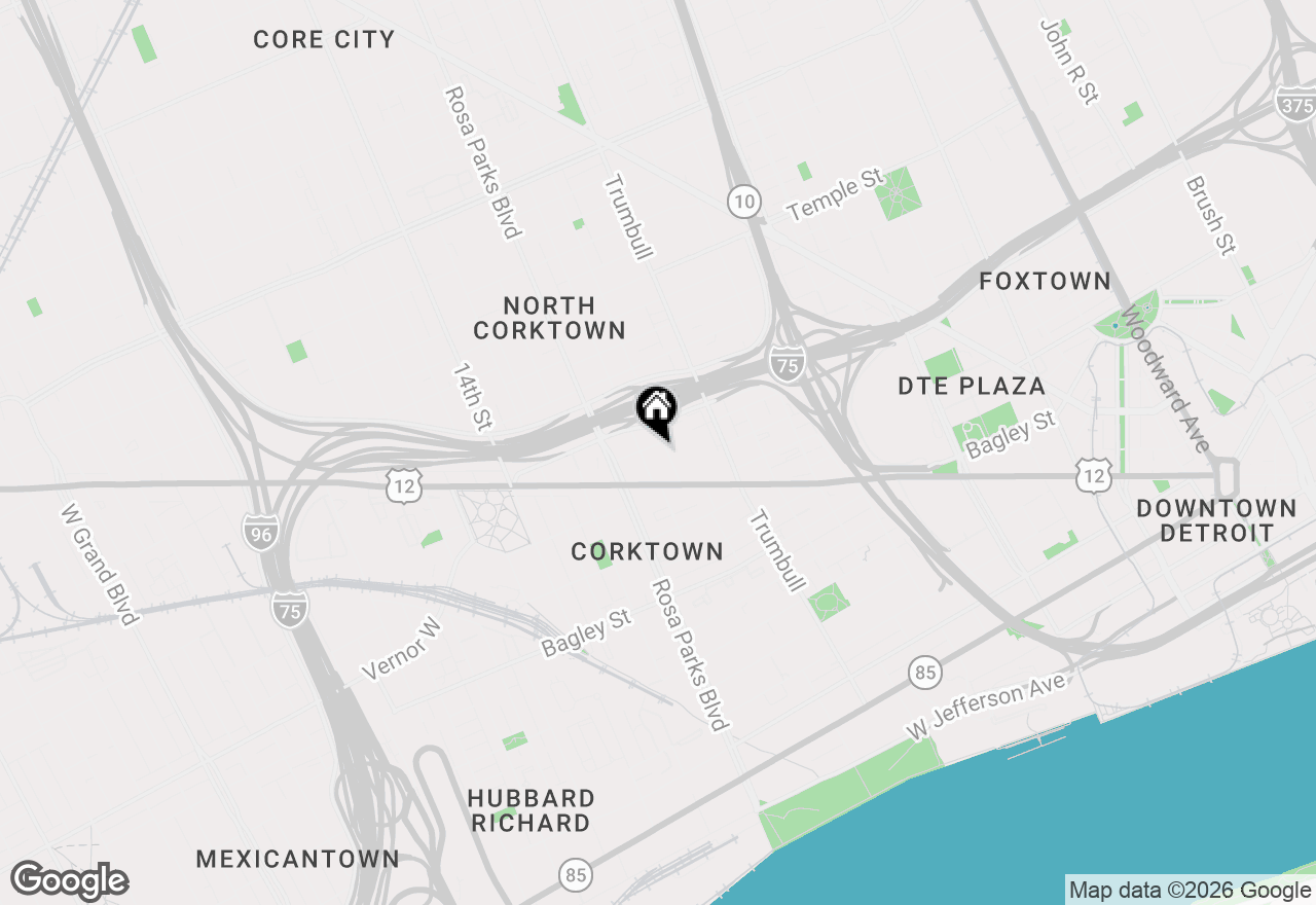 Map of 2205 Trumbull Street #2, Detroit, MI 48216