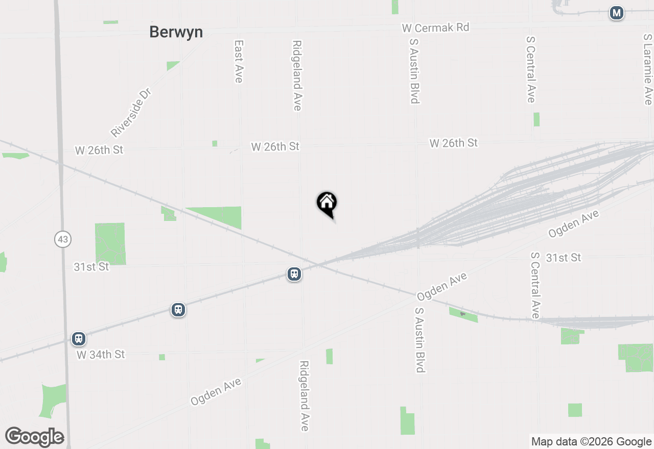 Map of 2834 Highland Avenue, Berwyn, IL 60402