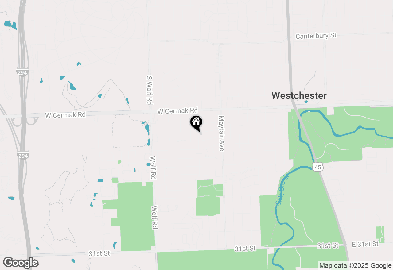 Map of 2316 Boeger Avenue, Westchester, IL 60154