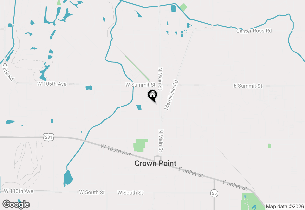 Map of 625 N Court Street, Crown Point, IN 46307