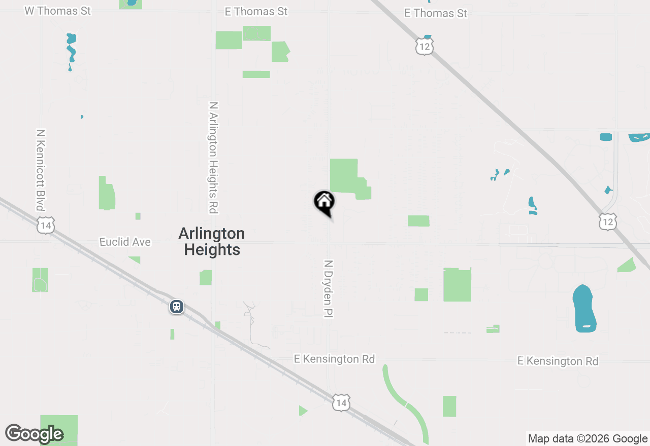 Map of 634 N Dryden Avenue, Arlington Heights, IL 60004