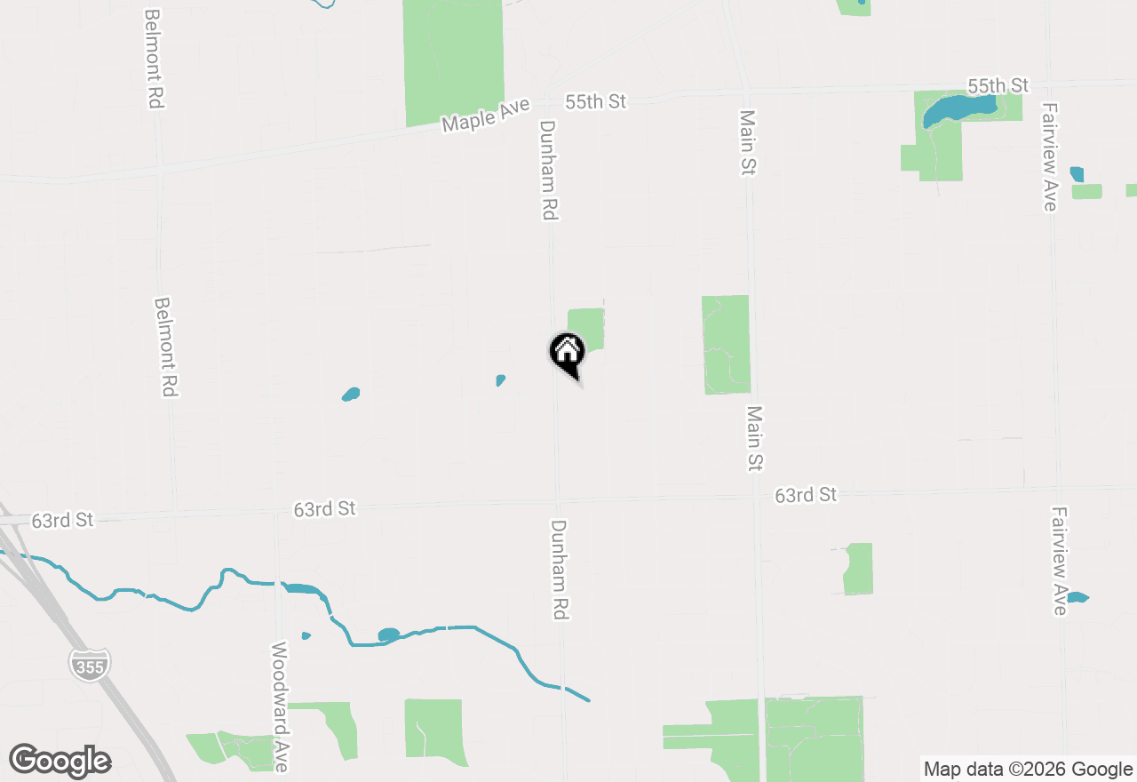 Map of 6037 Dunham Road, Downers Grove, IL 60516