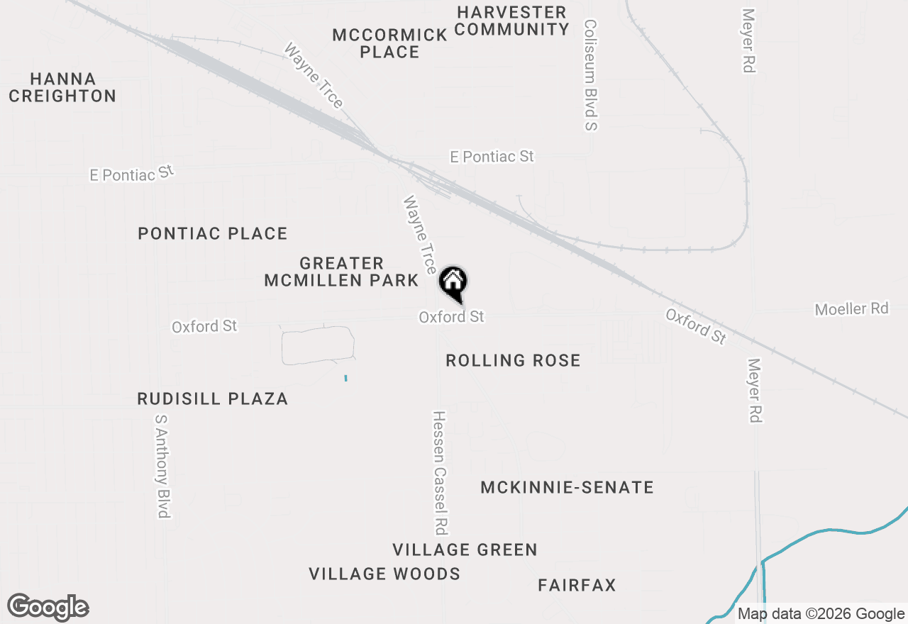 Map of 3109 Oxford Street, Fort Wayne, IN 46806