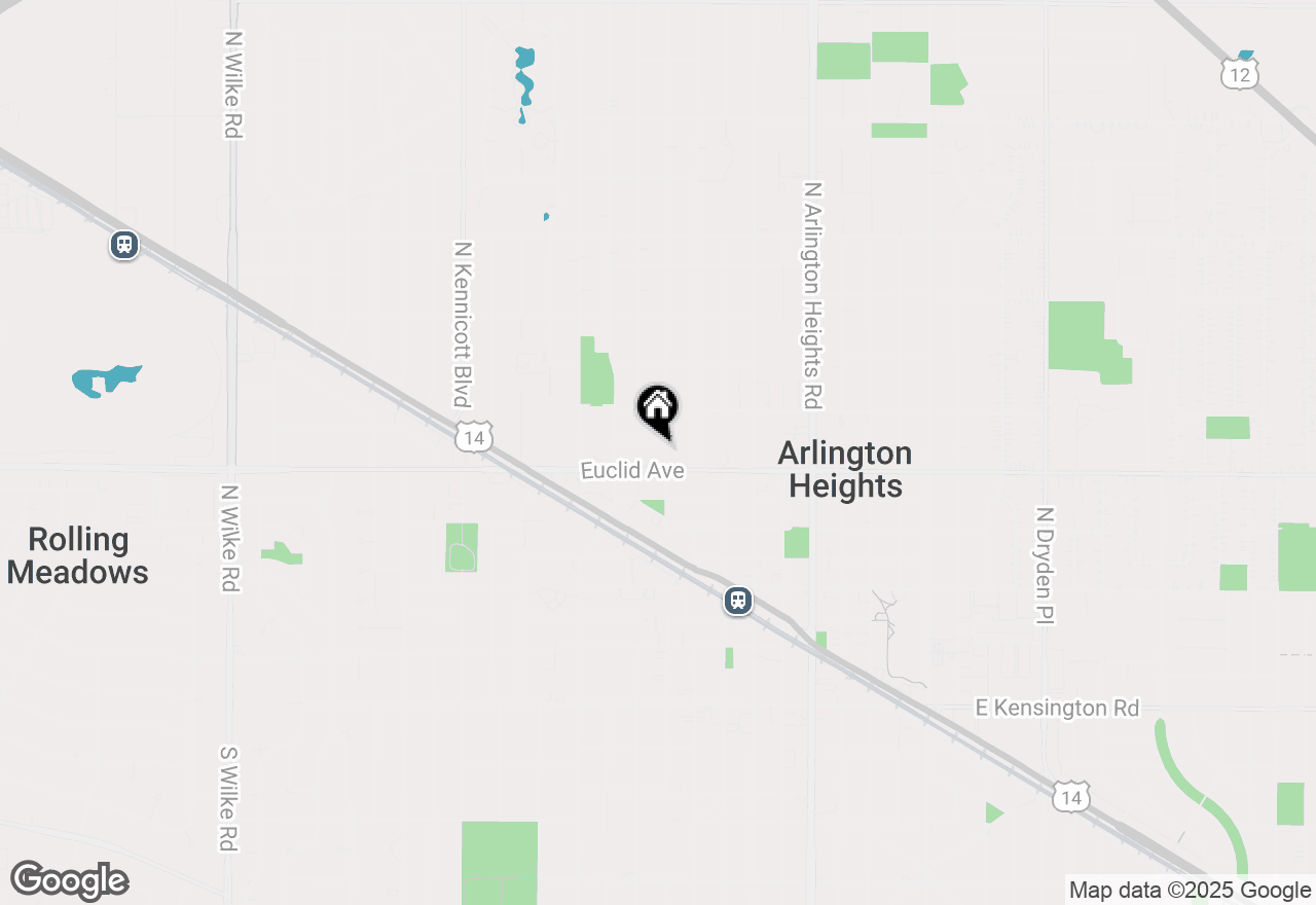 Map of 612 N Chestnut Avenue, Arlington Heights, IL 60004