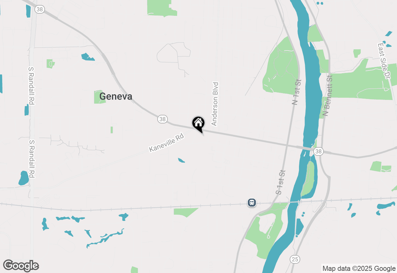Map of 25 S Lincoln Avenue, Geneva, IL 60134