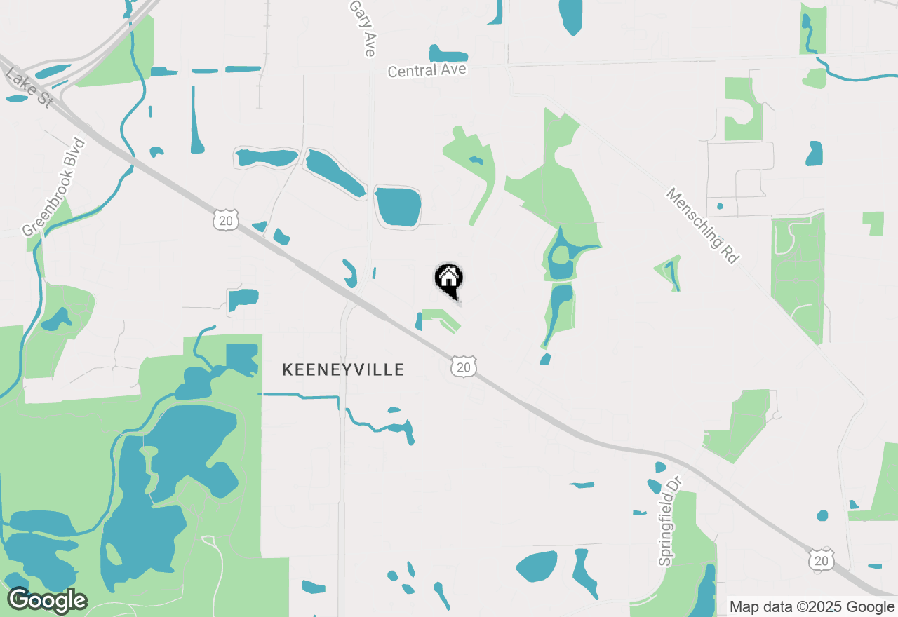 Map of 585 Kensington Court, Roselle, IL 60172