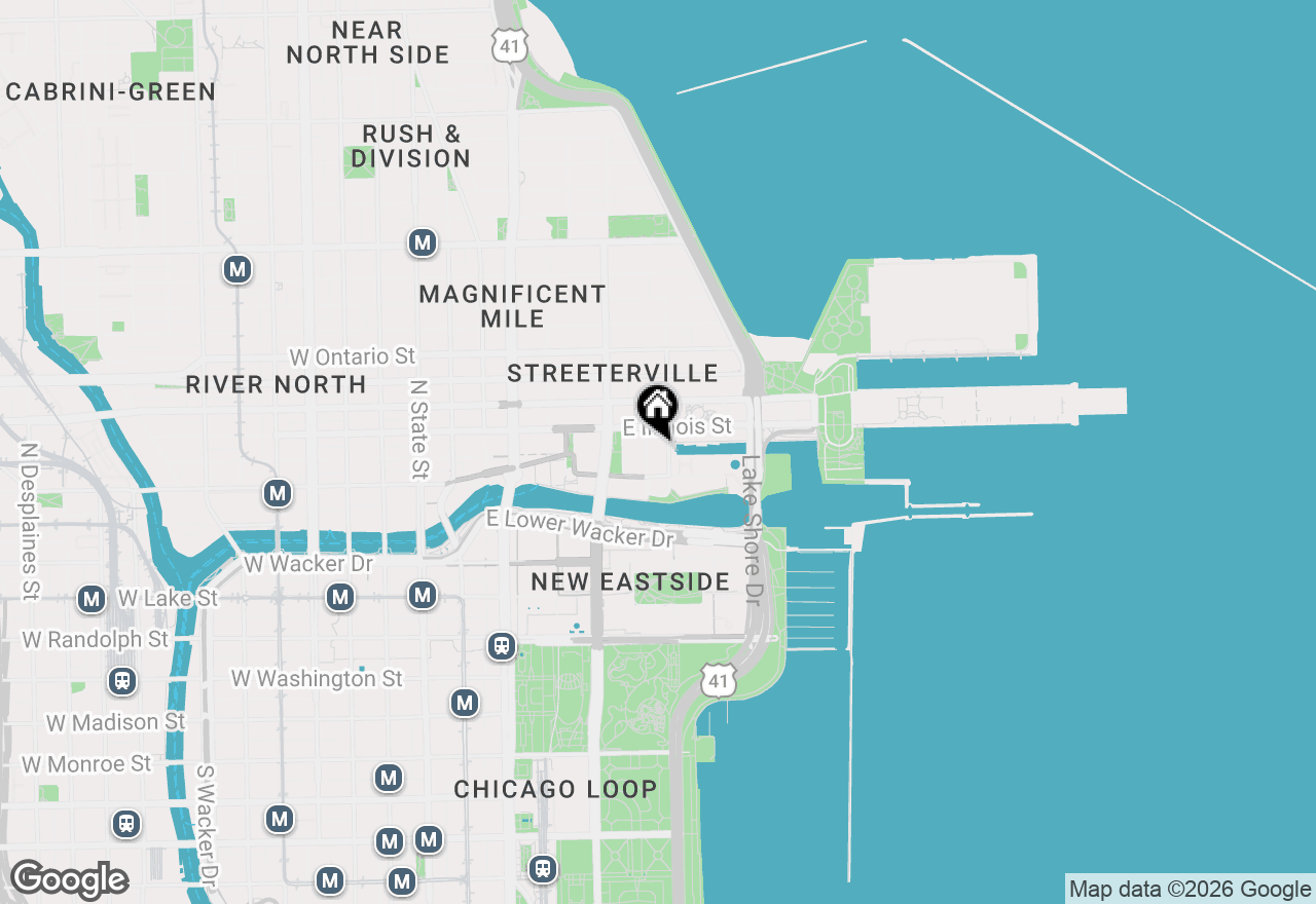 Map of 480 N Mcclurg Court #413, Chicago, IL 60611