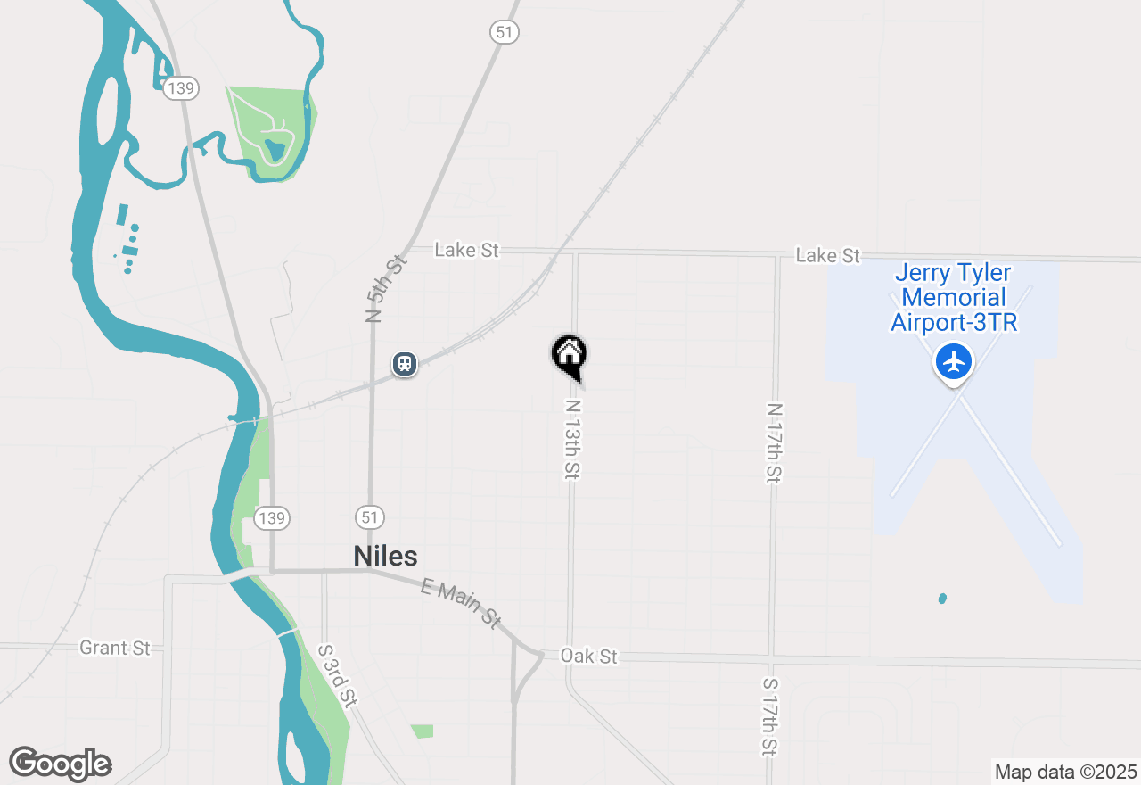 Map of 818 N 13th Street, Niles, MI 49120