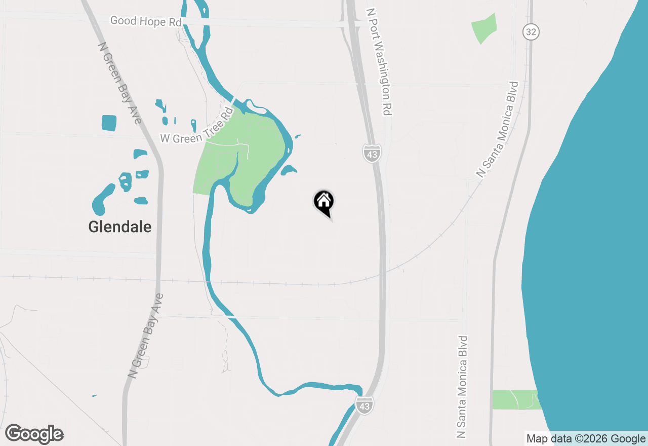 Map of 711 W Acacia Rd, Glendale, WI 53217