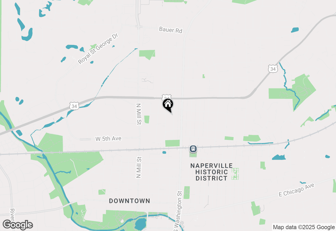 Map of 128 W 8th Avenue, Naperville, IL 60563