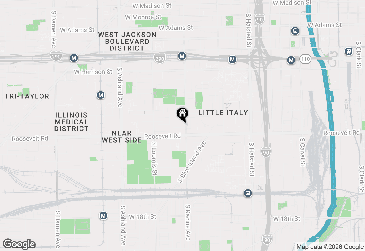 Map of 1212 W Grenshaw Street, Chicago, IL 60607