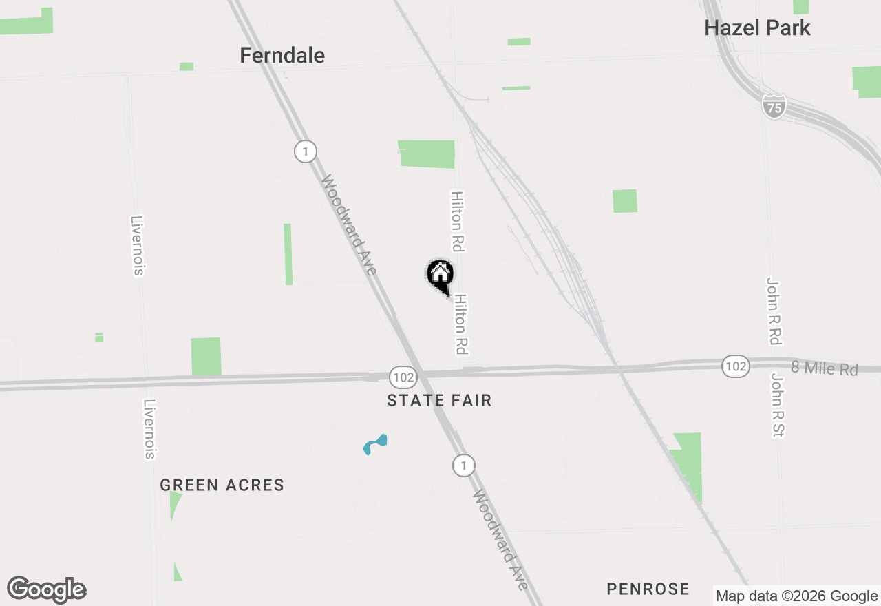 Map of 316 Spencer Street, Ferndale, MI 48220