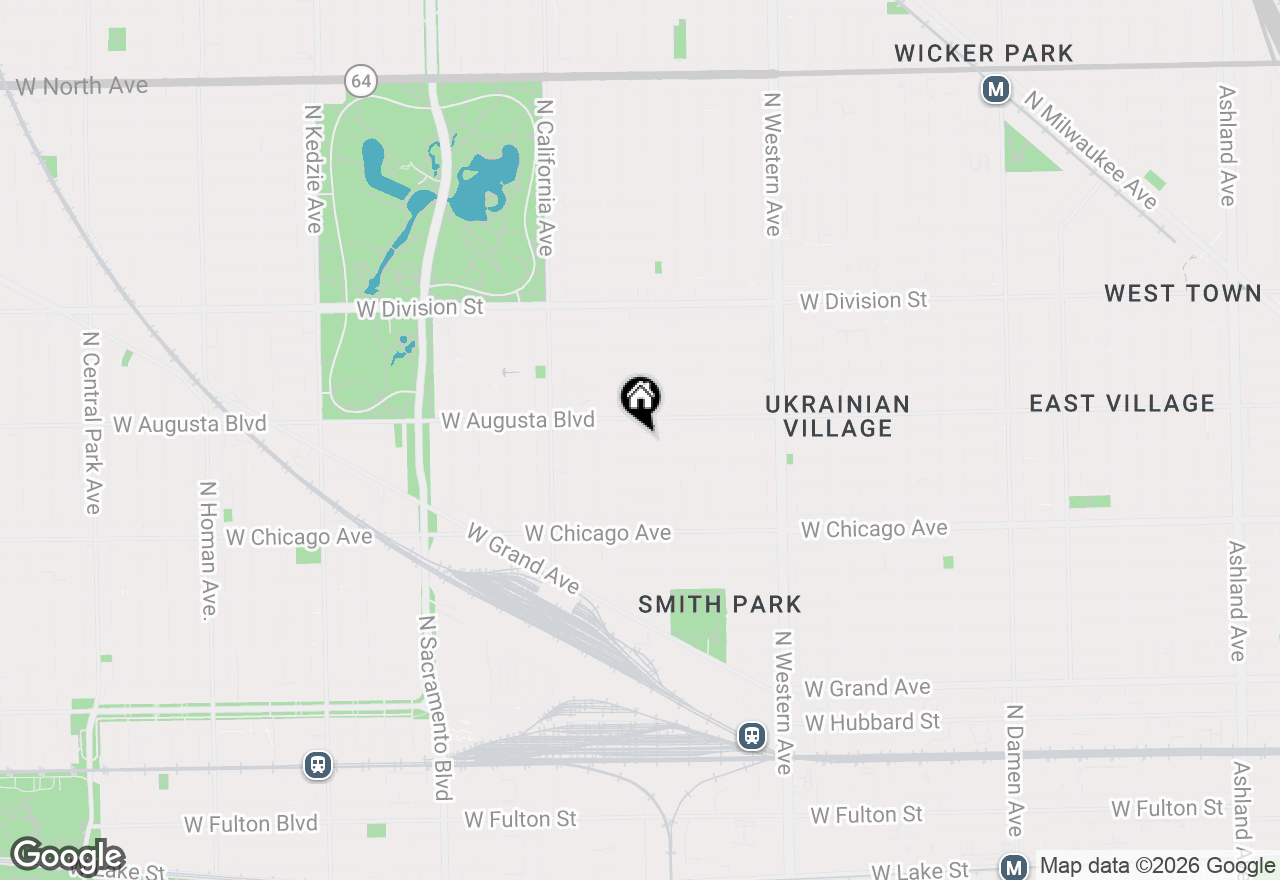 Map of 2624 W Walton Street #1, Chicago, IL 60622