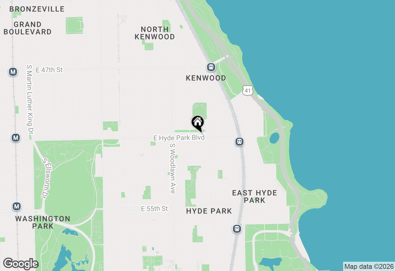 Map of 1350 E Hyde Park Boulevard #2E, Chicago, IL 60615