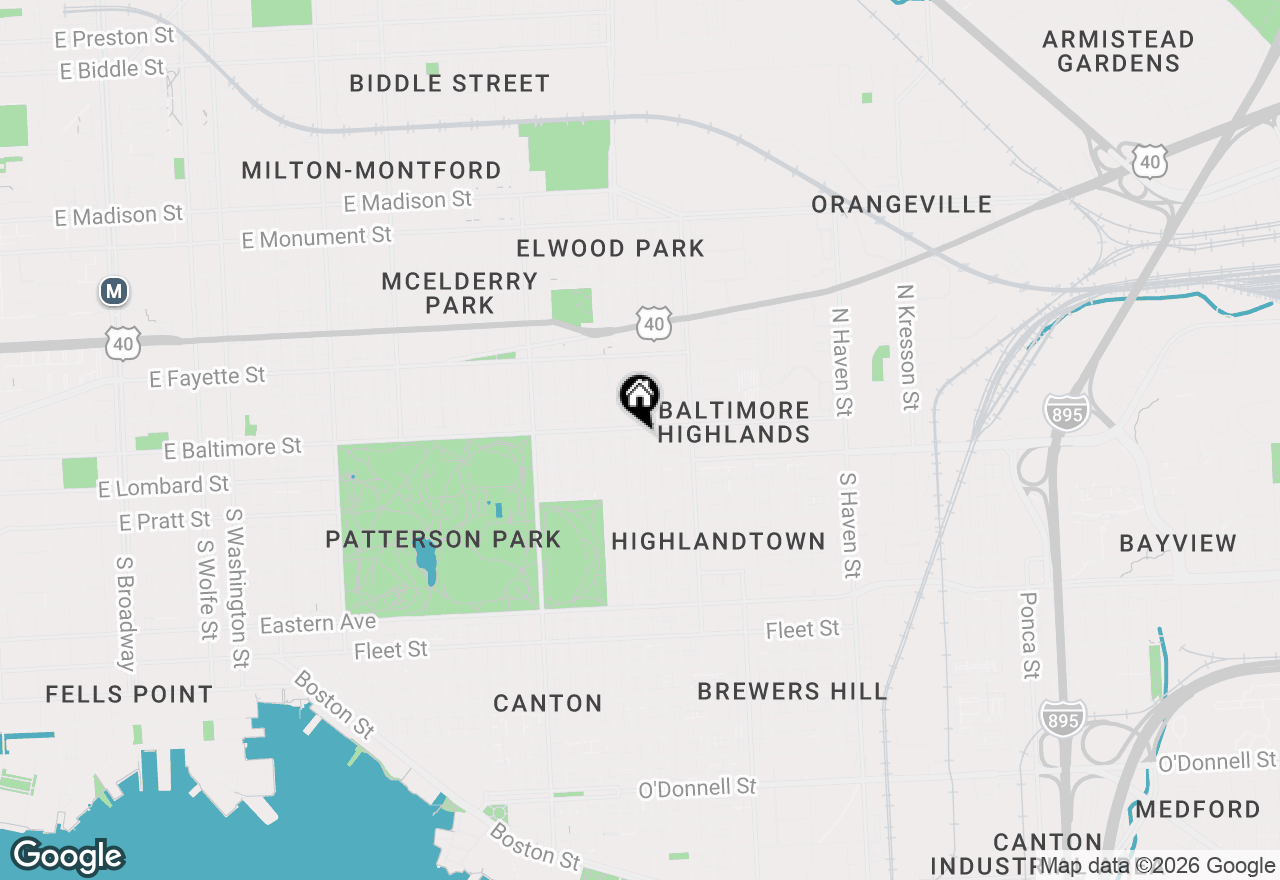 Map of 5 N East Avenue, Baltimore, MD 21224