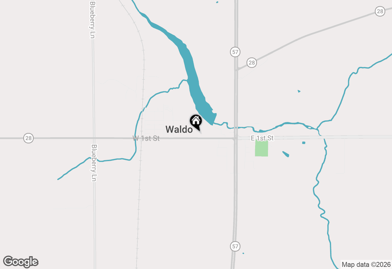 Map of 348 W 1st St, Waldo, WI 53093
