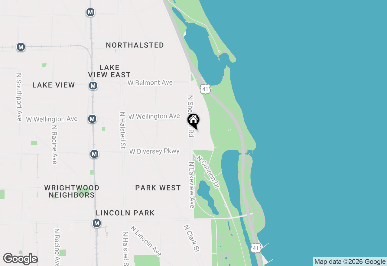 Map of 2909 N Sheridan Road #1201, Chicago, IL 60657