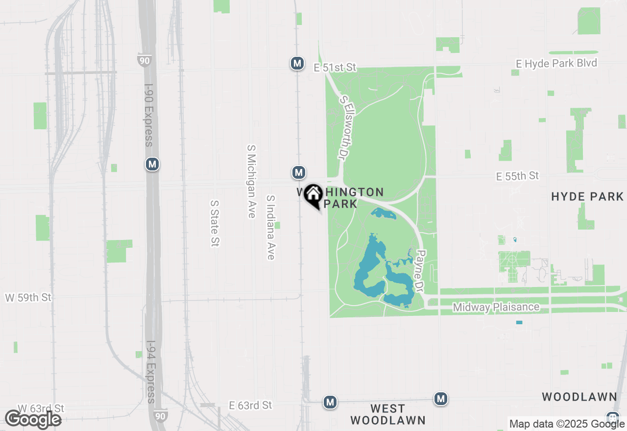 Map of 5615 S Calumet Avenue #2N, Chicago, IL 60637