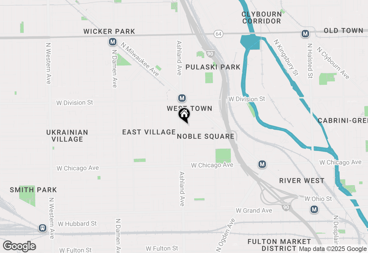 Map of 1023 N Ashland Avenue #209, Chicago, IL 60622