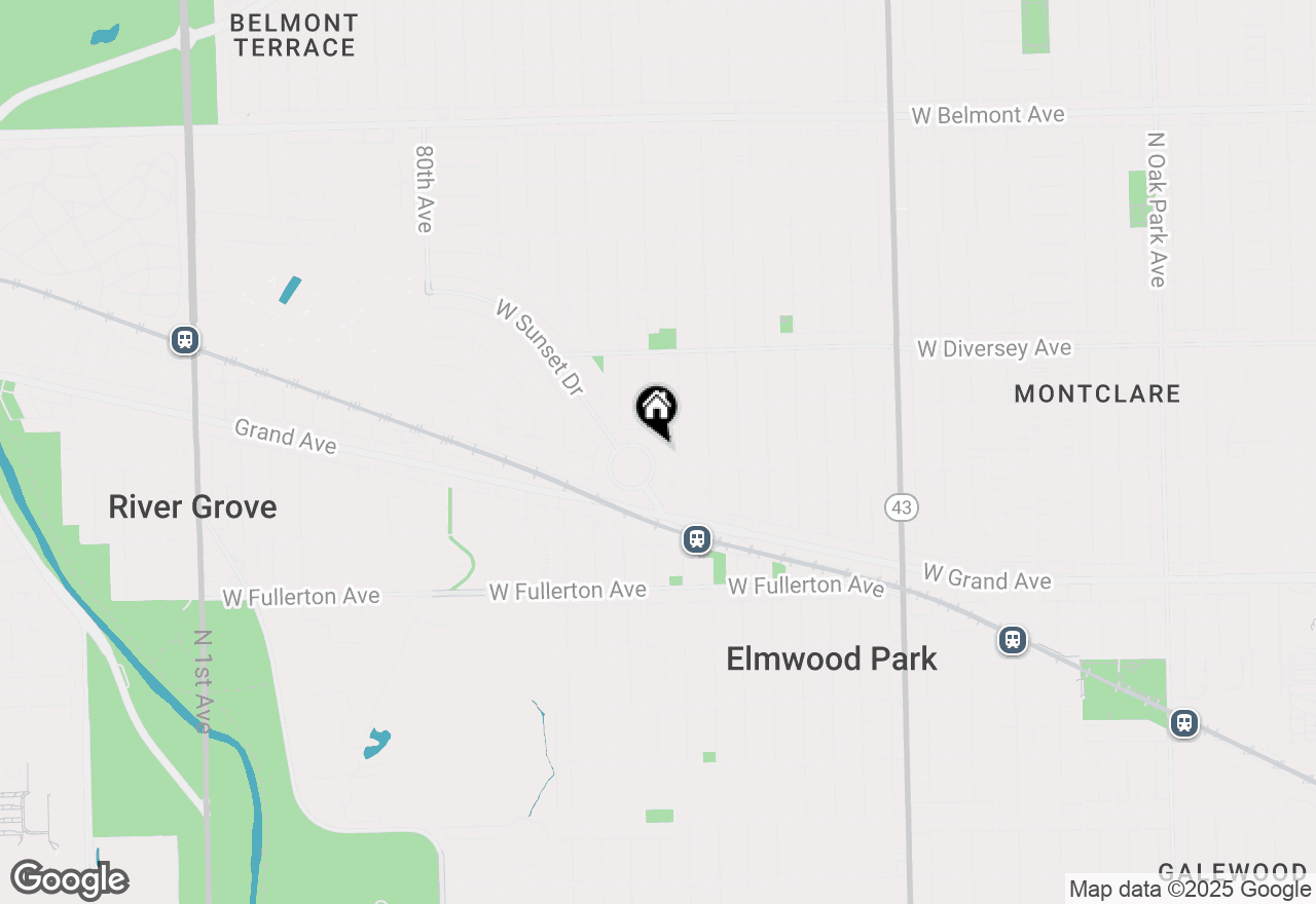 Map of 39 W Conti Parkway #2N, Elmwood Park, IL 60707