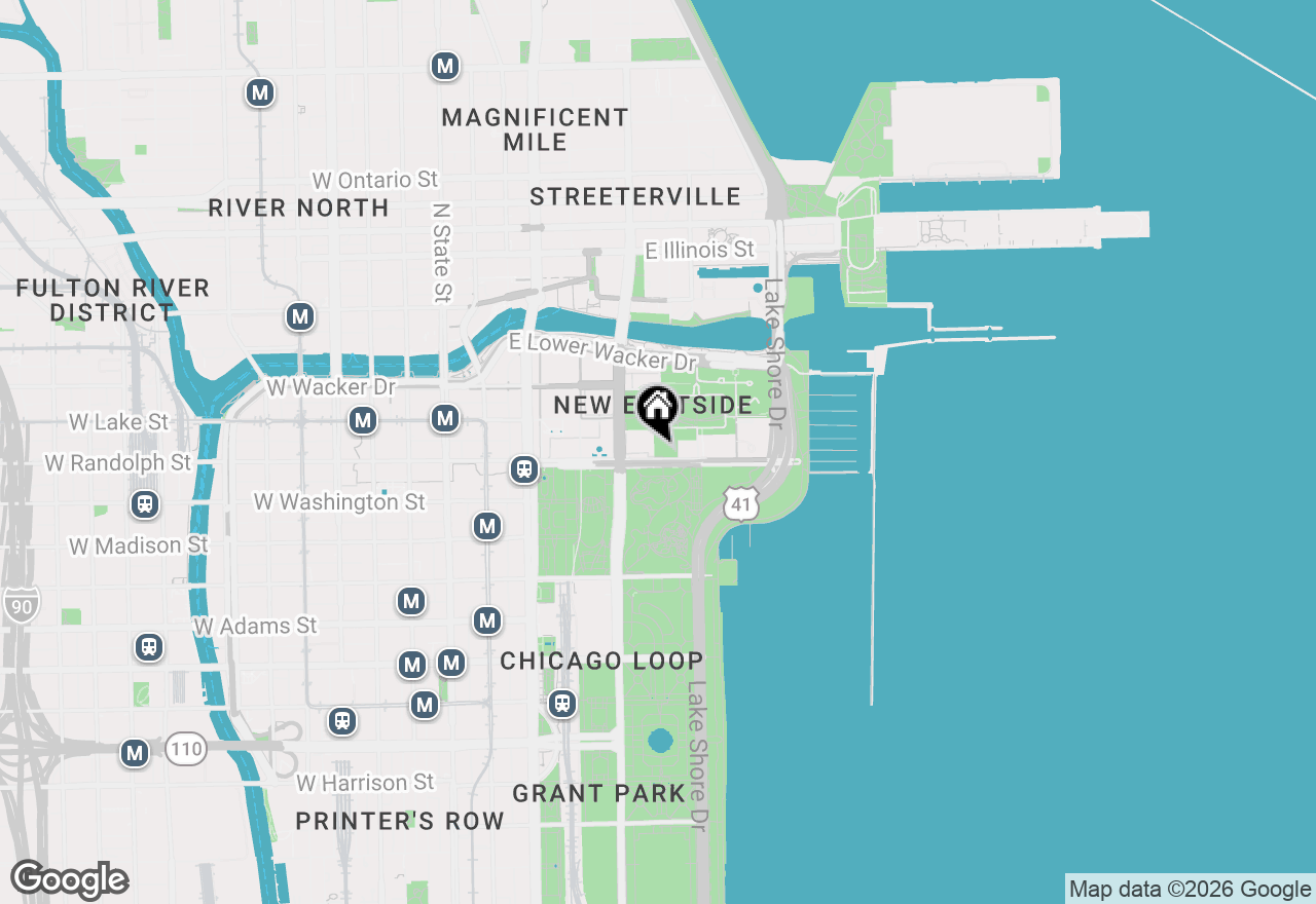 Map of 340 E Randolph Street #1102, Chicago, IL 60601