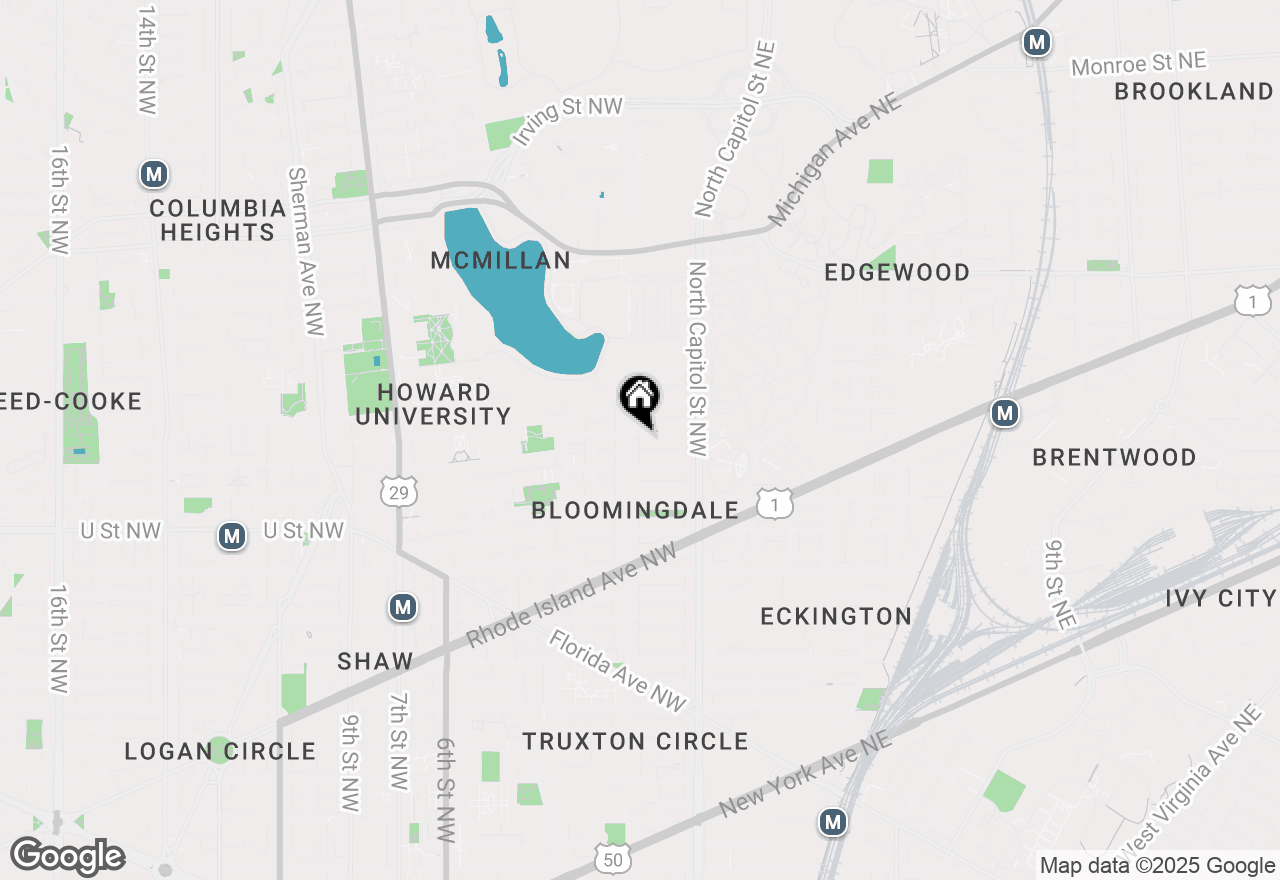 Map of 74 Adams Street Nw #3, Washington, DC 20001