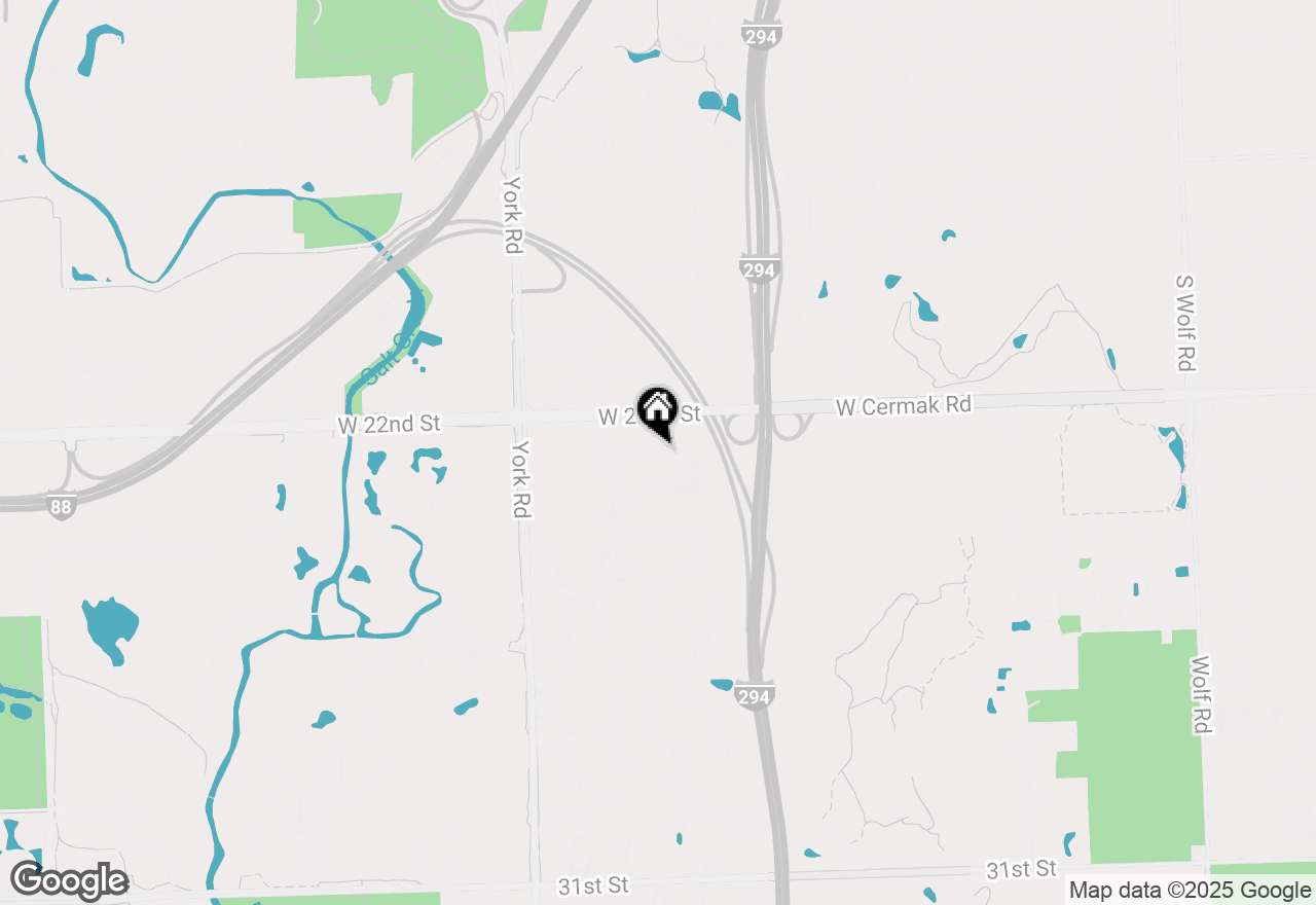 Map of 36 Croydon Lane, Oak Brook, IL 60523