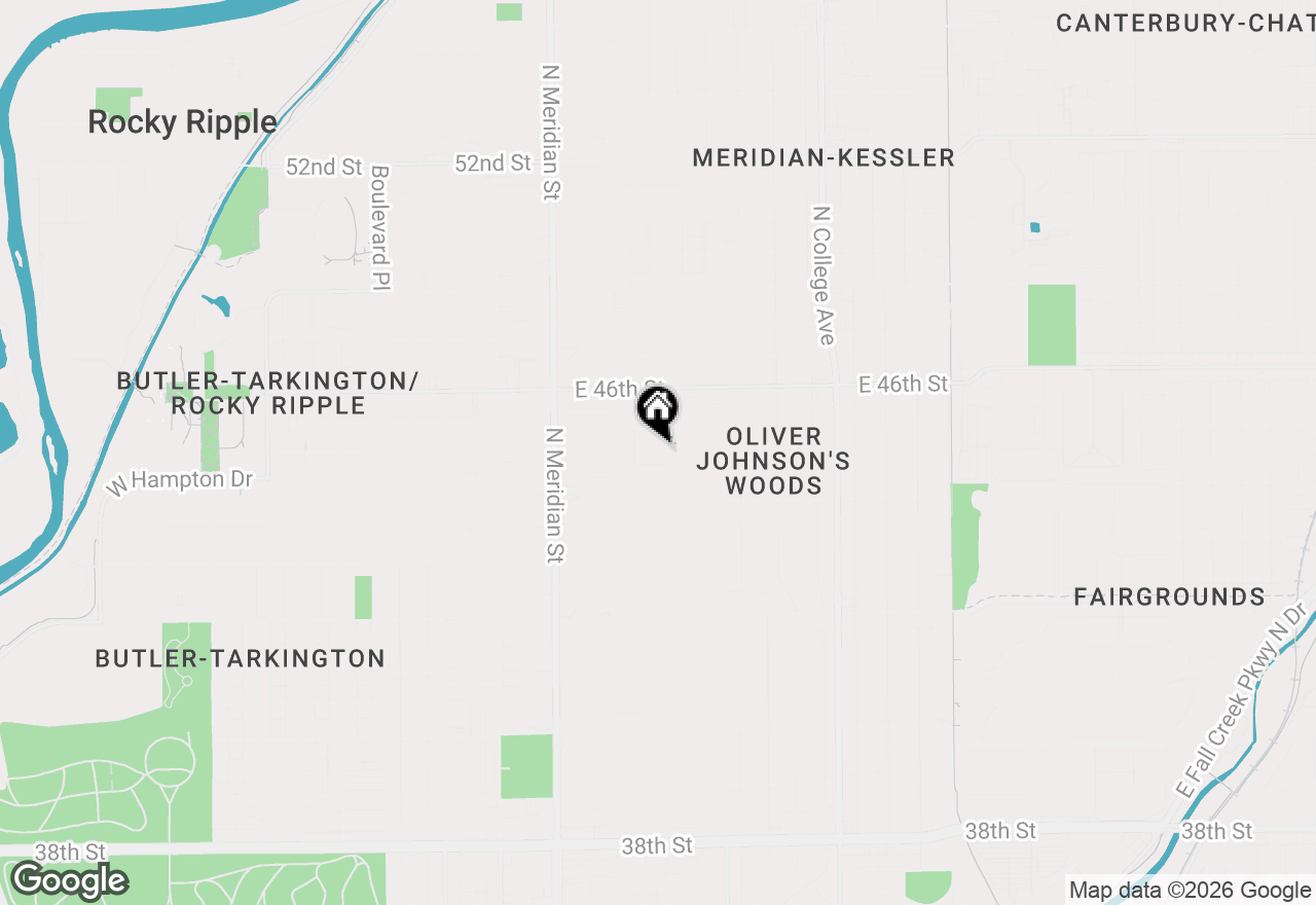 Map of 4466 N Washington Boulevard, Indianapolis, IN 46205