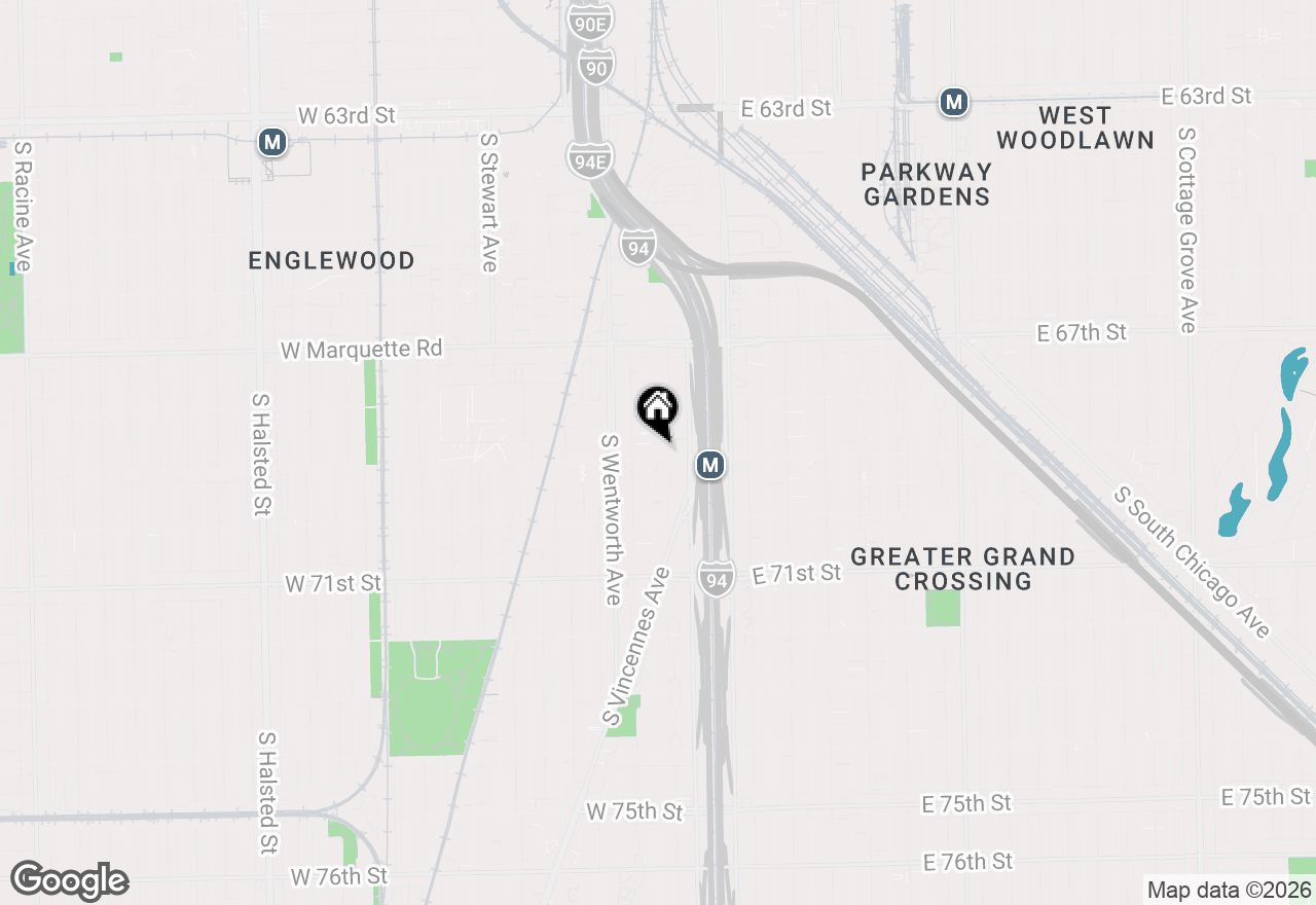 Map of 6853 S Perry Avenue, Chicago, IL 60621