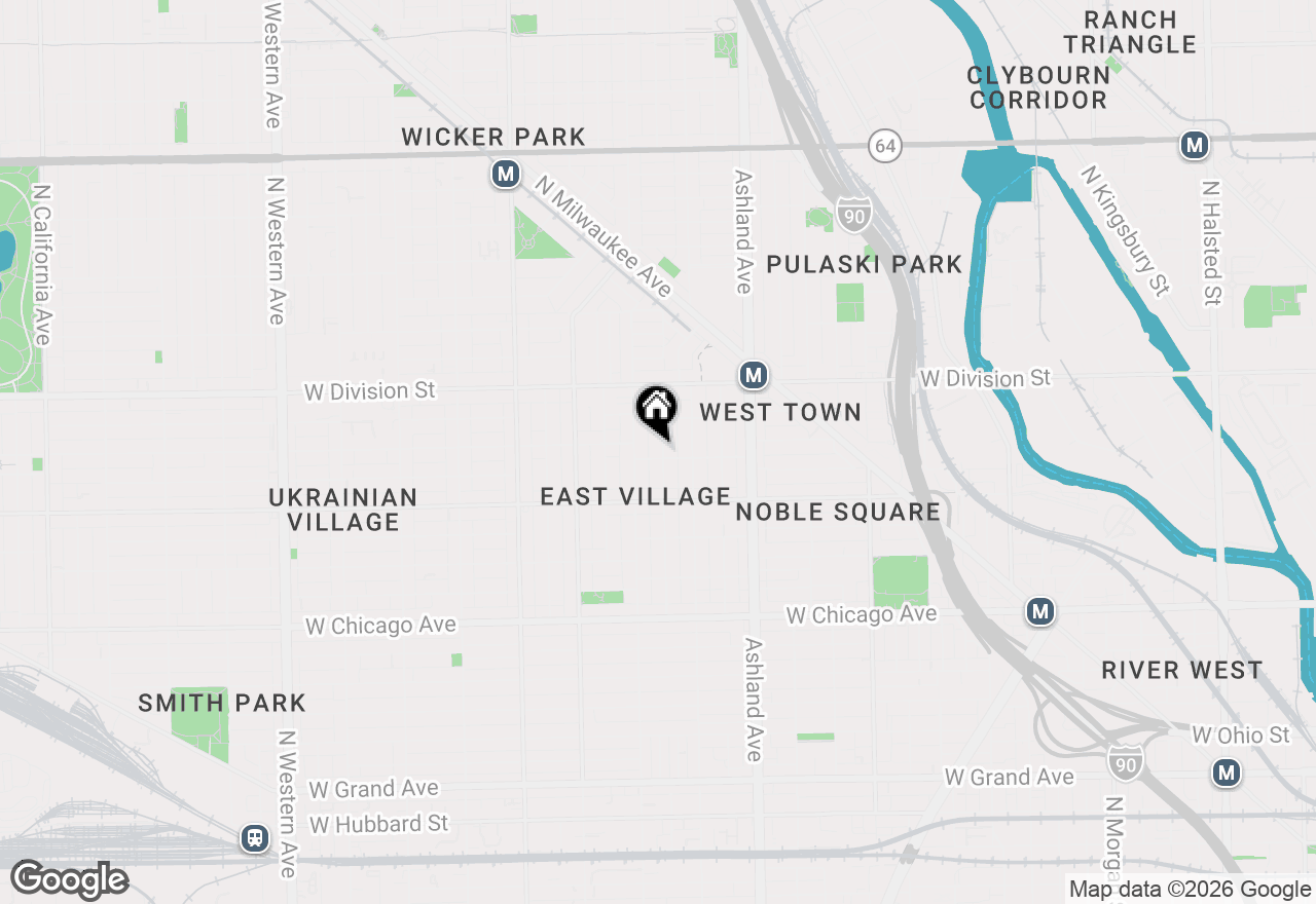 Map of 1054 N Hermitage Avenue #1, Chicago, IL 60622
